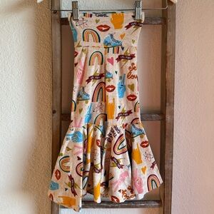 Etsy Handmade Skate/Rainbow Bell Bottom Pants toddler sz: 2T